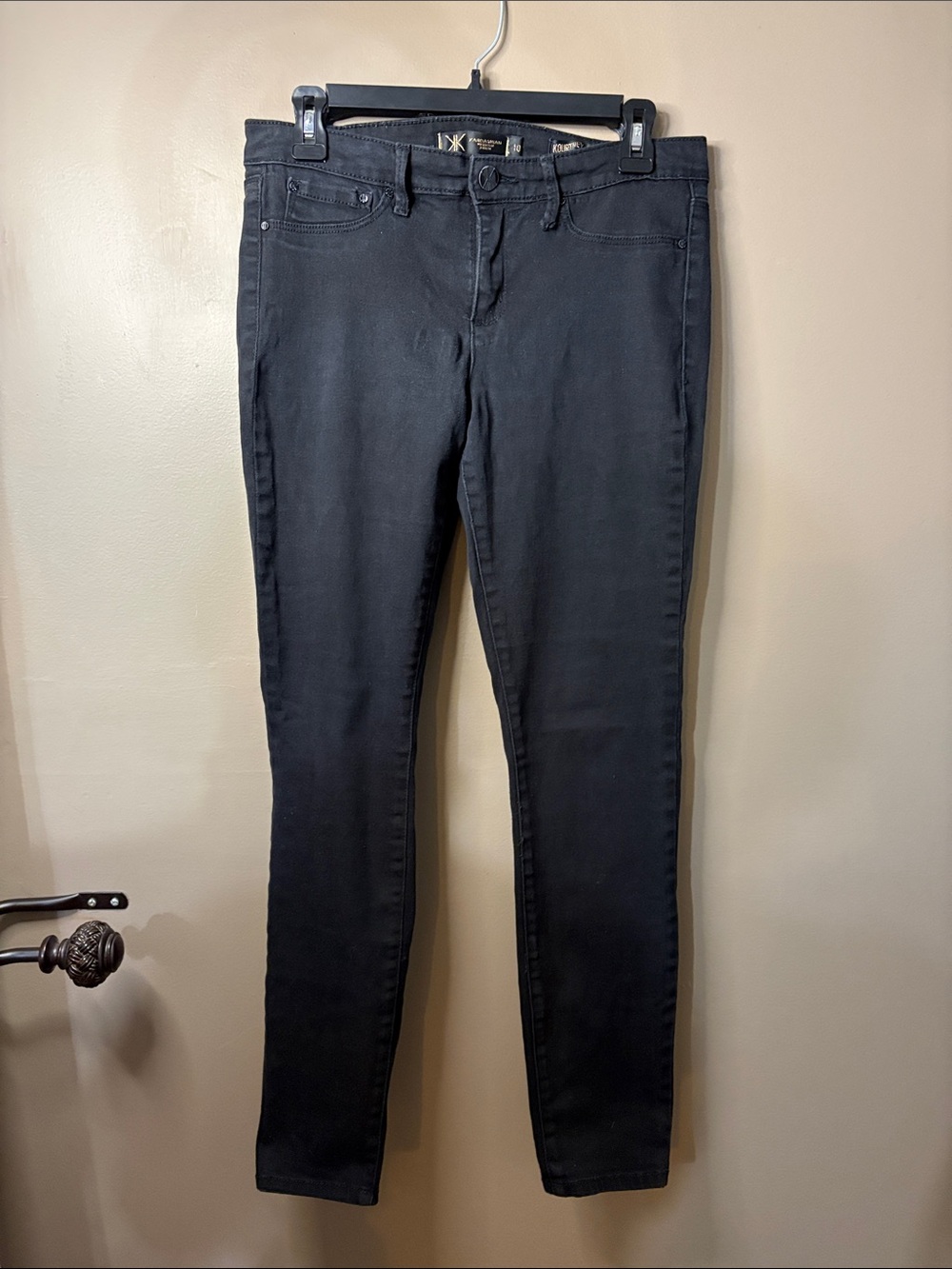 Kardashian Kourtney Black Jeggings Slim Fit Jeans - Stretch Skinny Pants